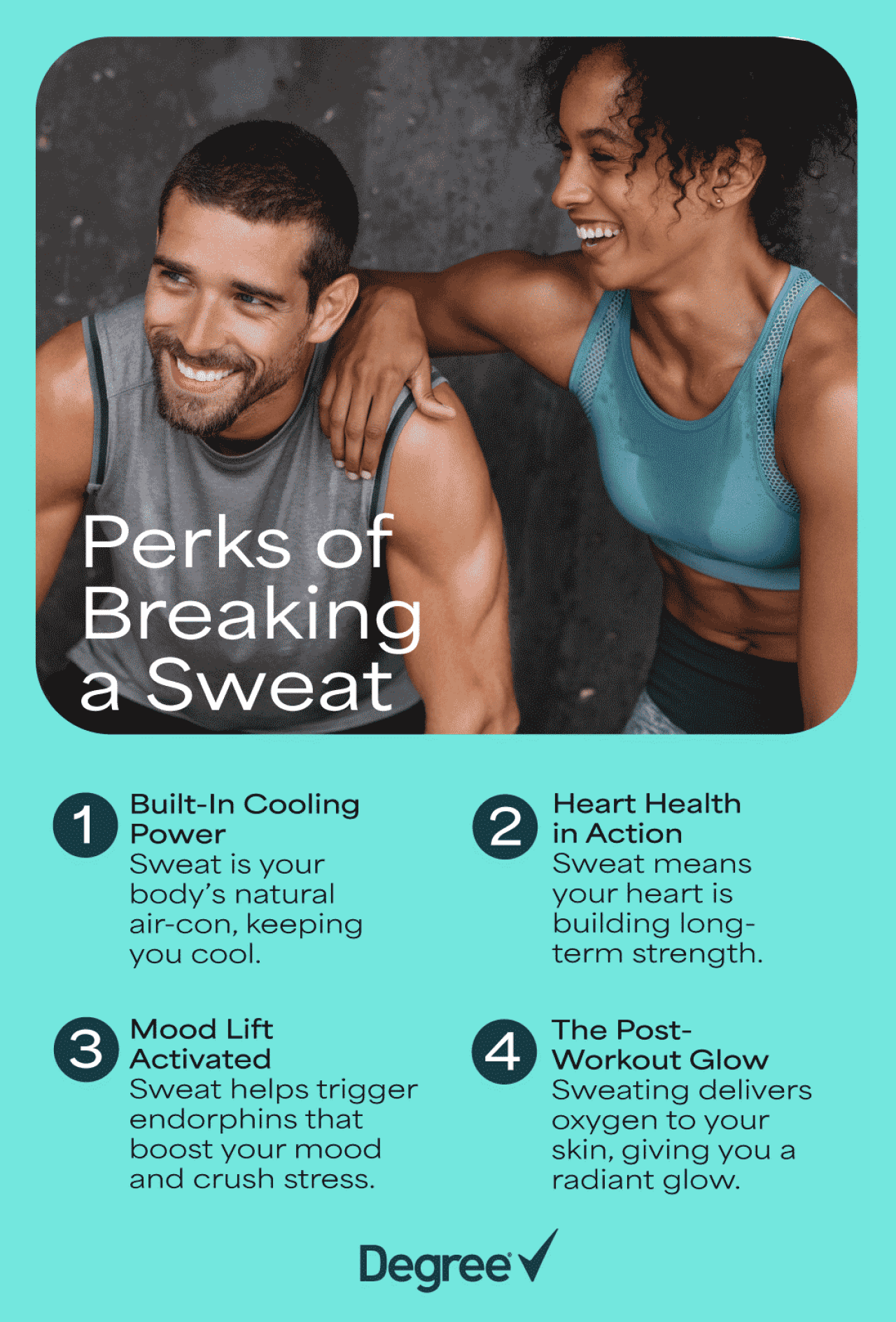 An infographic on the perks of breaking a sweat.