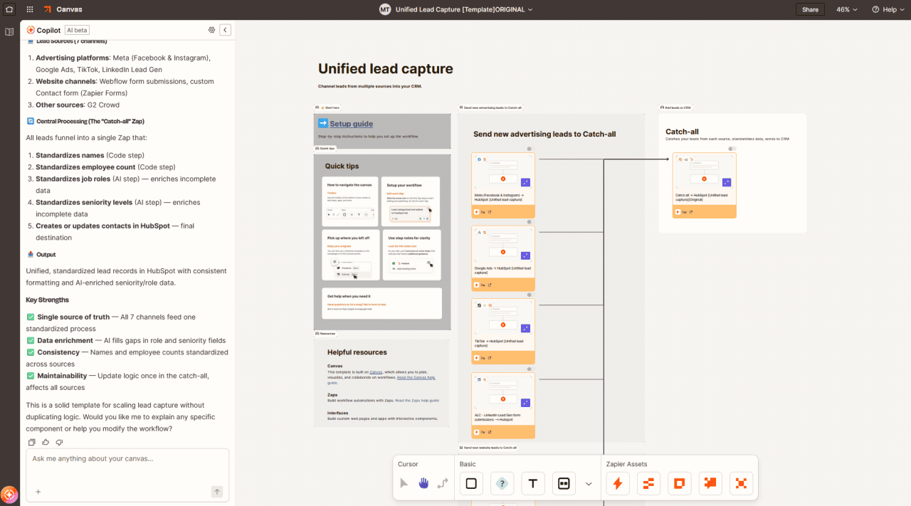 A sample screenshot showing an orchestrated system for building an AI agent.