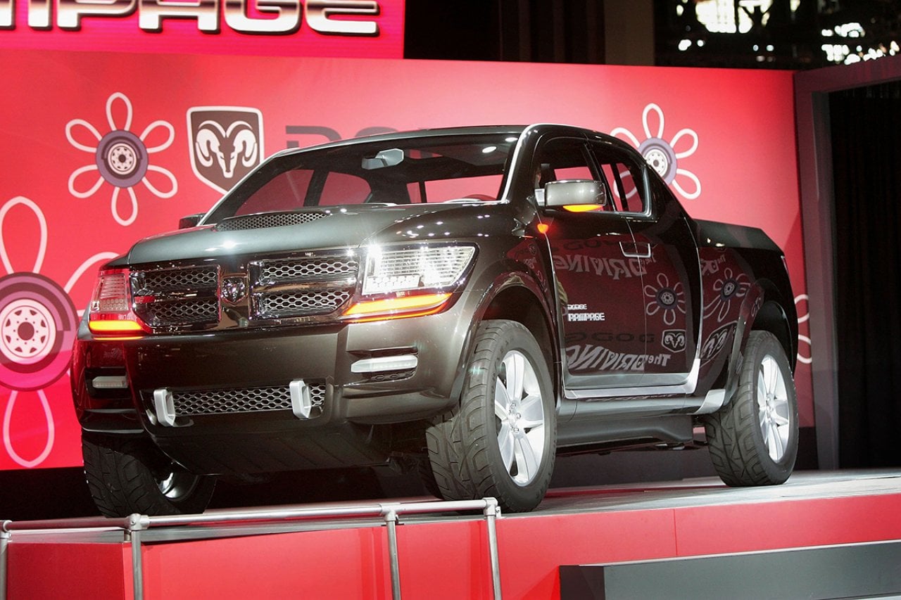 The 2006 Dodge Rampage concept vehicle by Chrysler at the Chicago Auto Show February 8, 2006 in Chicago, Illinois.
