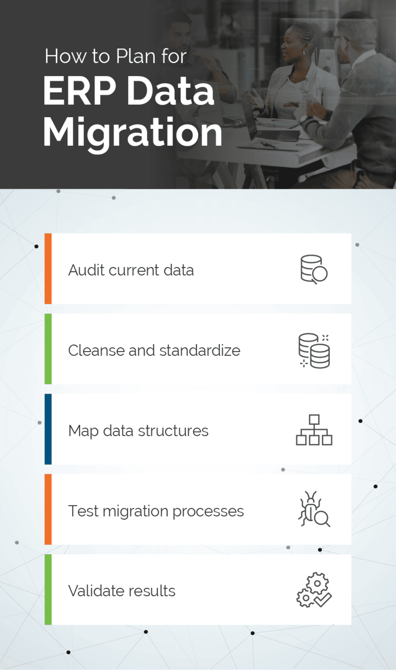 An infographic on how to plan for ERP data migration.