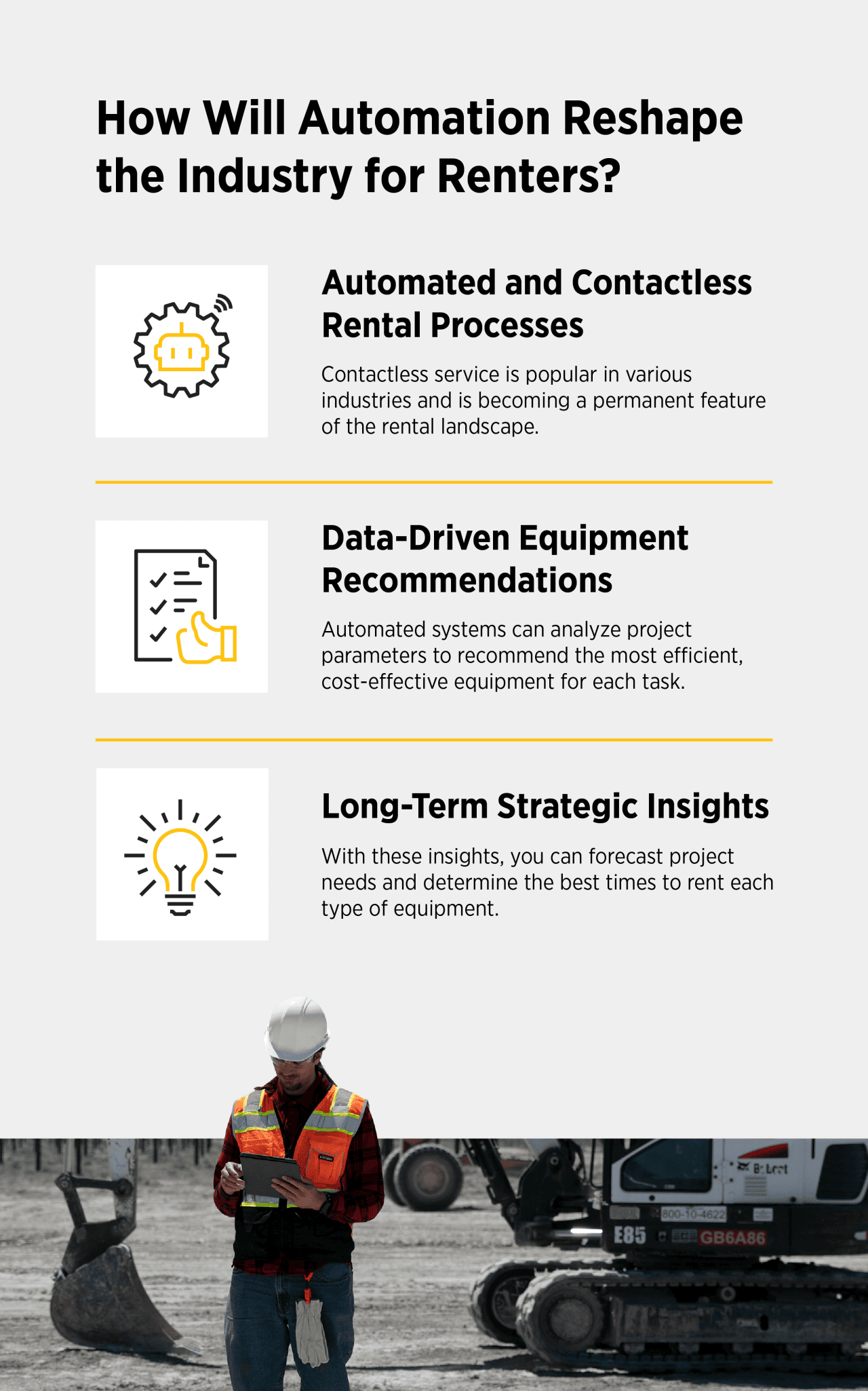 An infographic listing how automation will reshape the industry for renters.