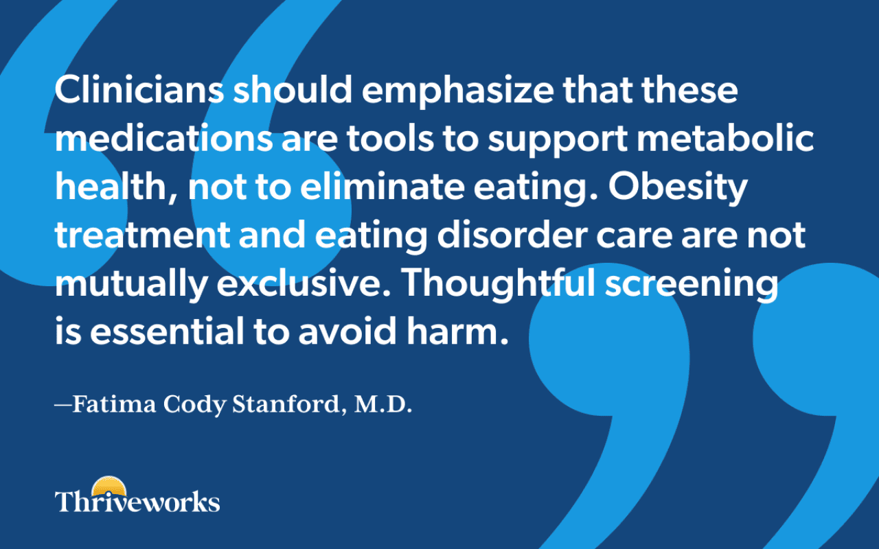 A quote from Fatima Cody Stanford, M.D. stating that 