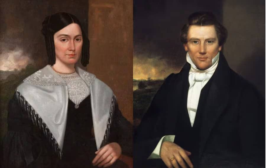 Portraits of Emma and Joseph Smith