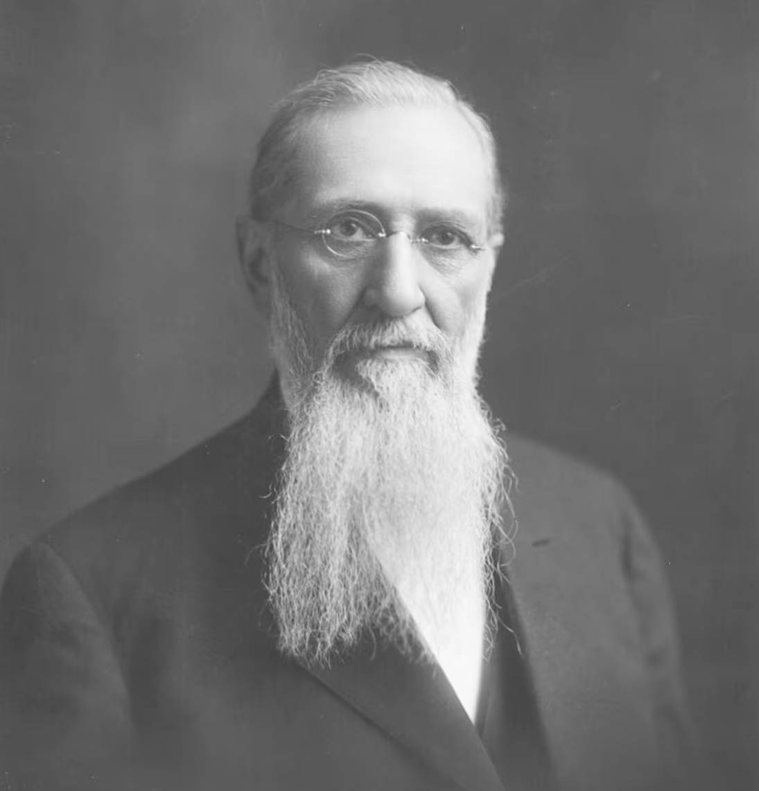 Portrait of apostle Joseph F. Smith, sixth president of The Church of Jesus Christ of Latter-day Saints, worked to establish his uncle's practice of polygamy in Nauvoo.
