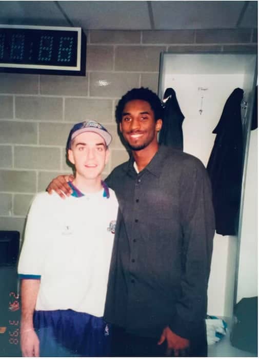 Preston Truman poses with Kobe Bryant. Truman was a Jazz ball boy in the late 1990s.