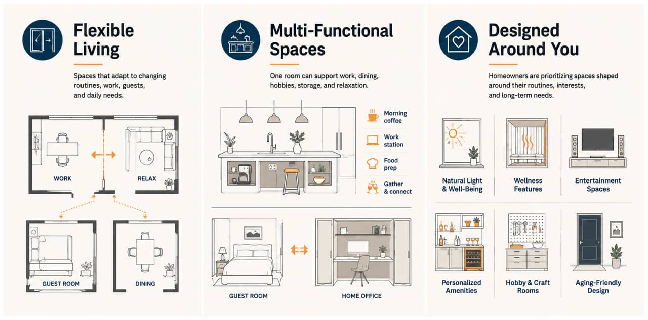 An infographic reporting definition of lifestyle-driven design trends.