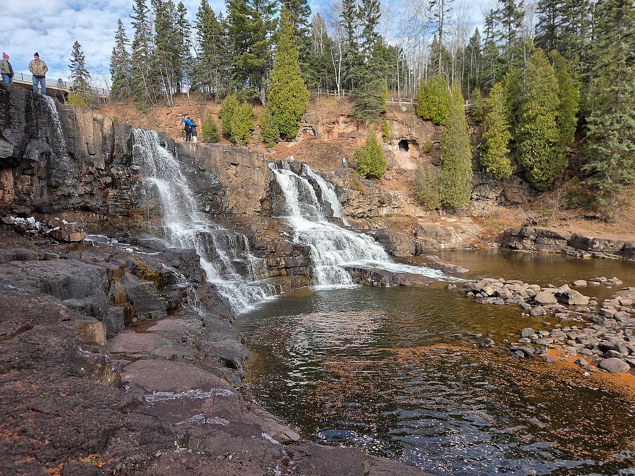 A view of of Gooseberry Falls State Park in Minnesota.