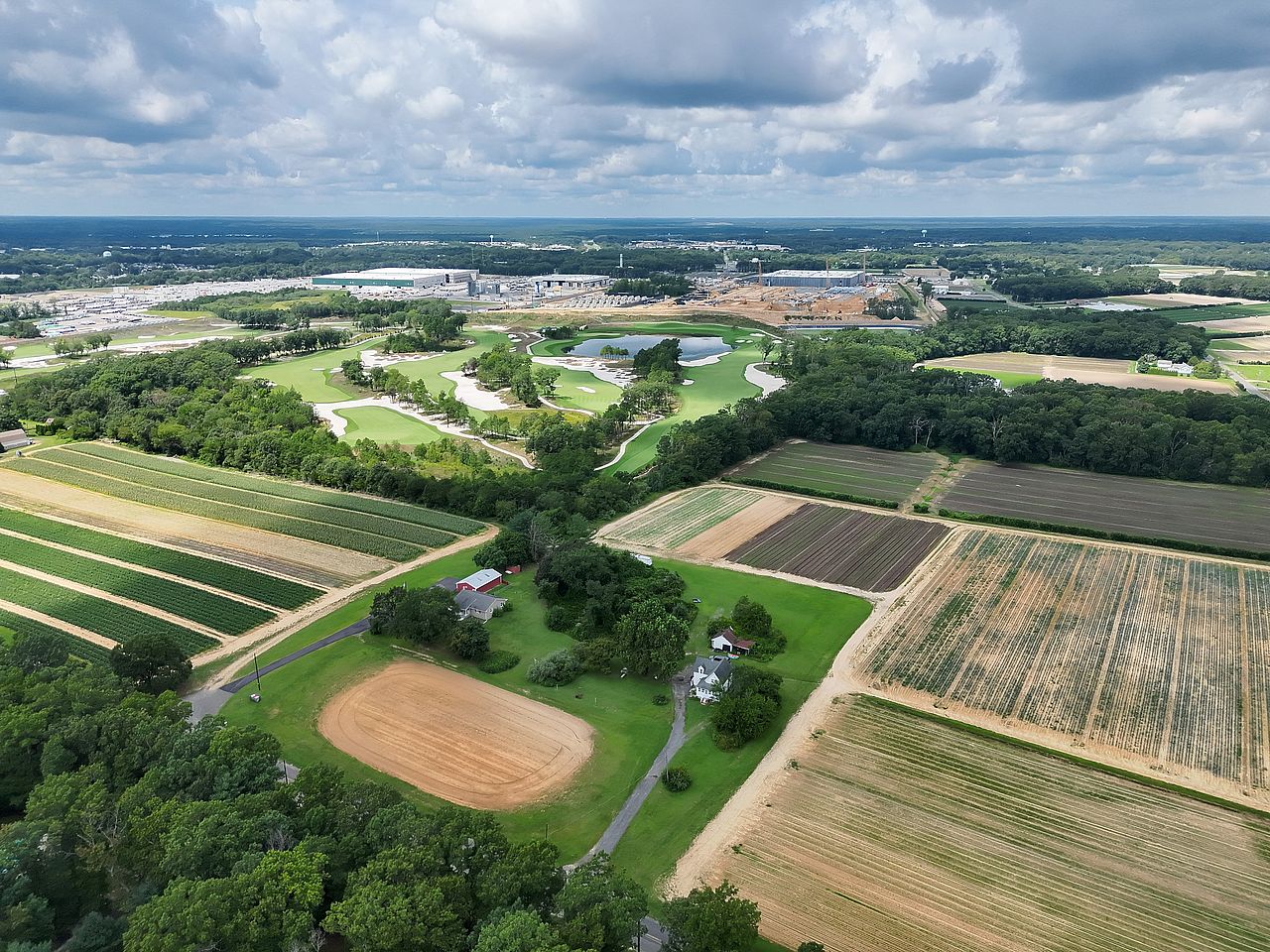 Farmland surrounds the controversial data center in Vineland where for months residents have complained of noise pollution that many suspect is linked to the site’s generators.