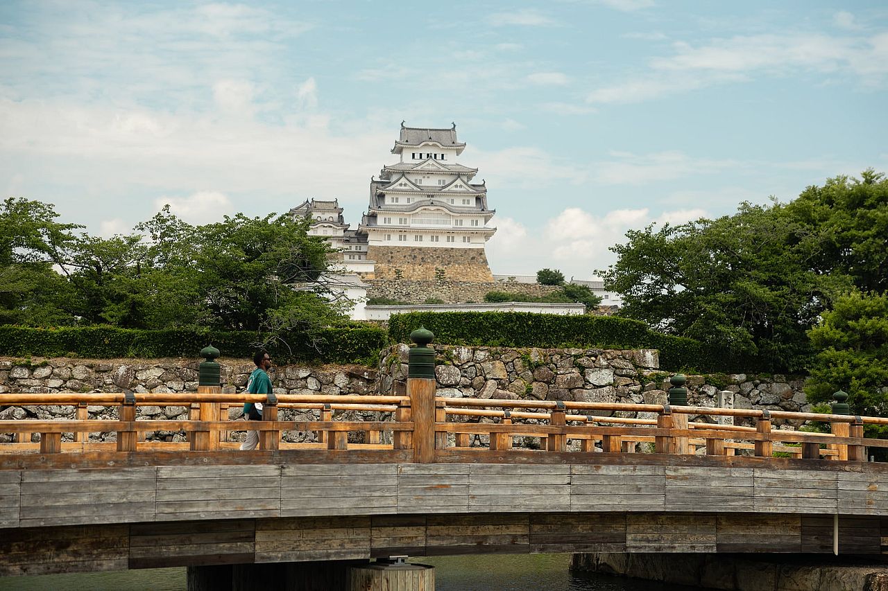 A view of the Himehi Castle in Himeji, Hyogo Prefecture, Japan.
