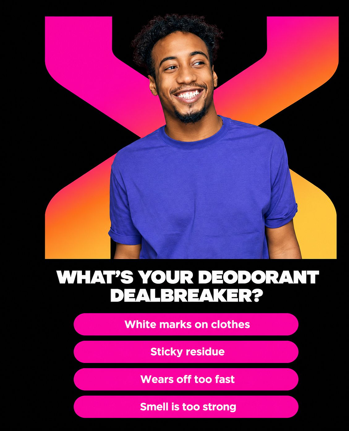 An infographic listing the top reasons that causes deodorant clumps.