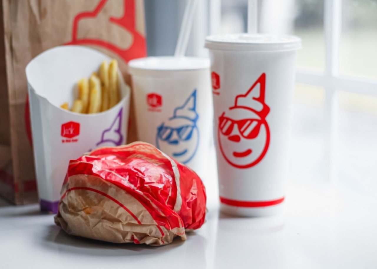 Jack in the Box: Bacon Double Smashed Jack A burger, fries and drinks from Jack in the Box.