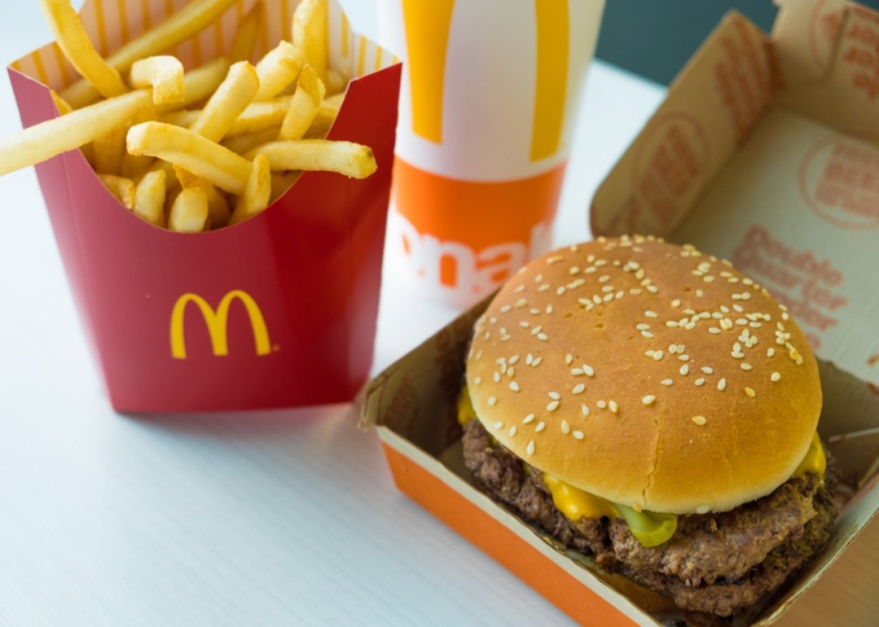 McDonald's: Double Quarter Pounder with Cheese A double quarter pounder with cheese meal from McDonald's.