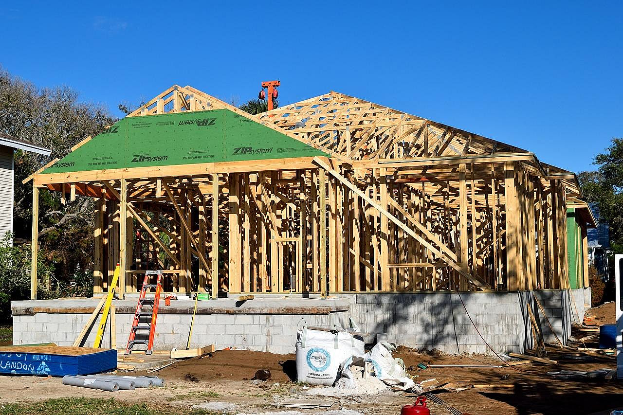 Newly built housing units