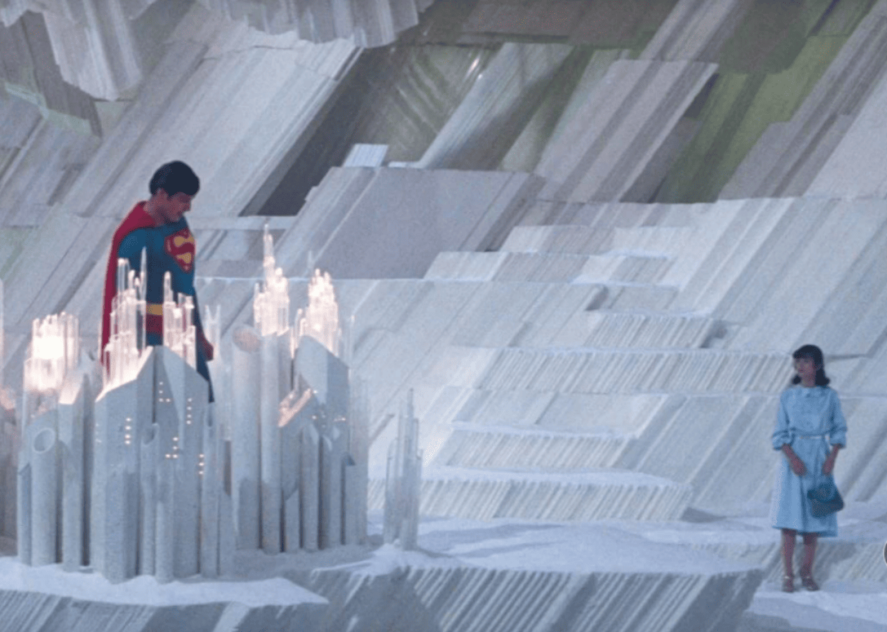 Christopher Reeve and Margot Kidder in Superman II.