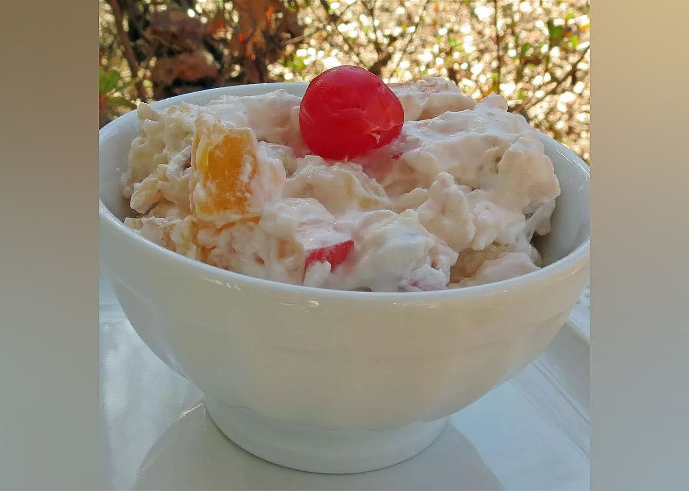 Cream cheese fruit salad