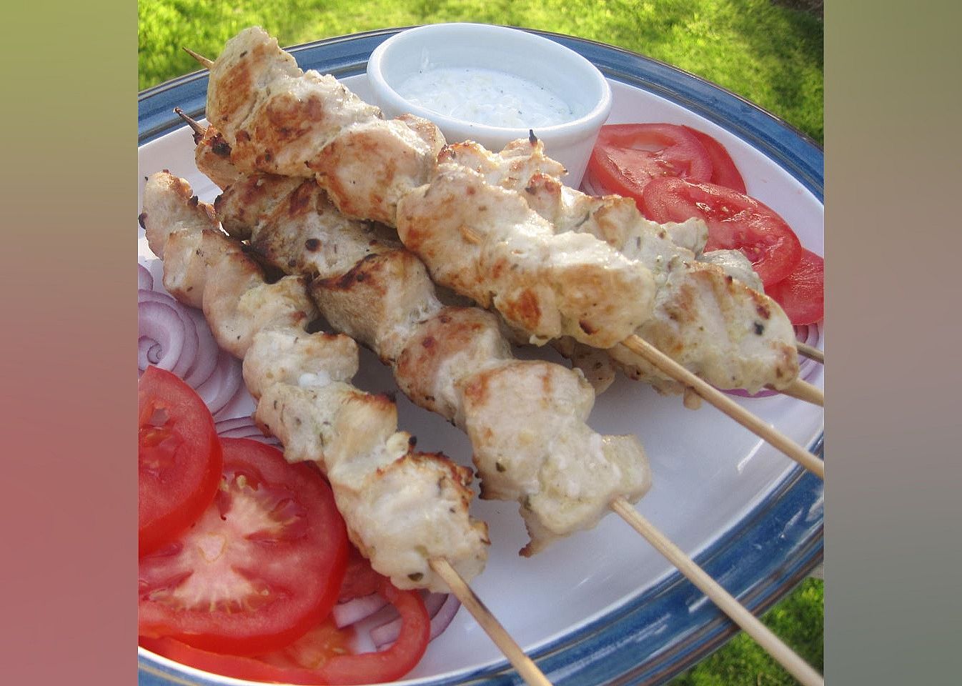 Chicken Souvlaki with Tzatziki Sauce