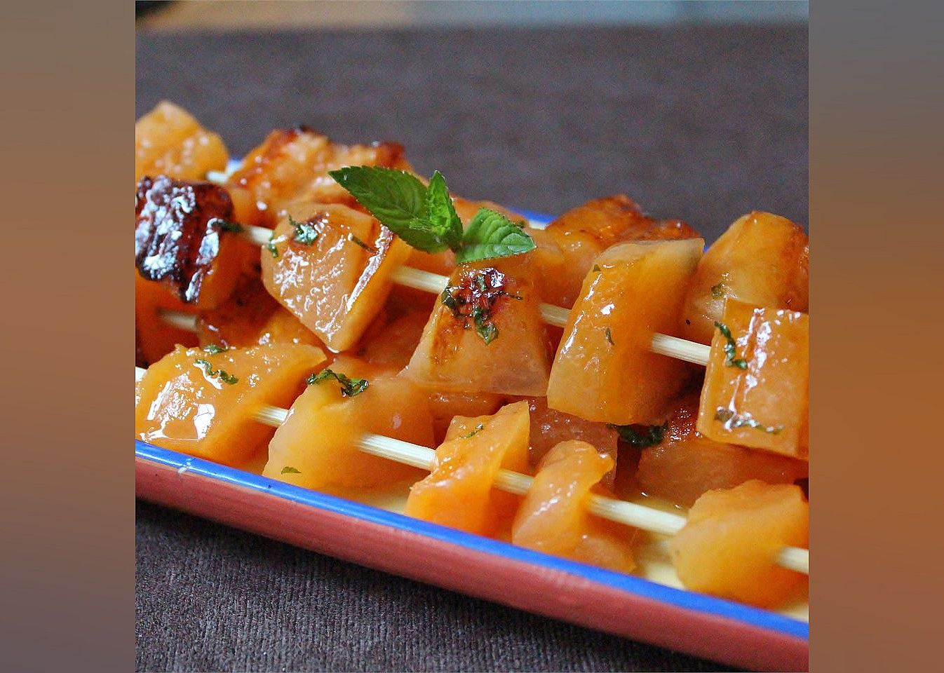 Skewered Cantaloupe