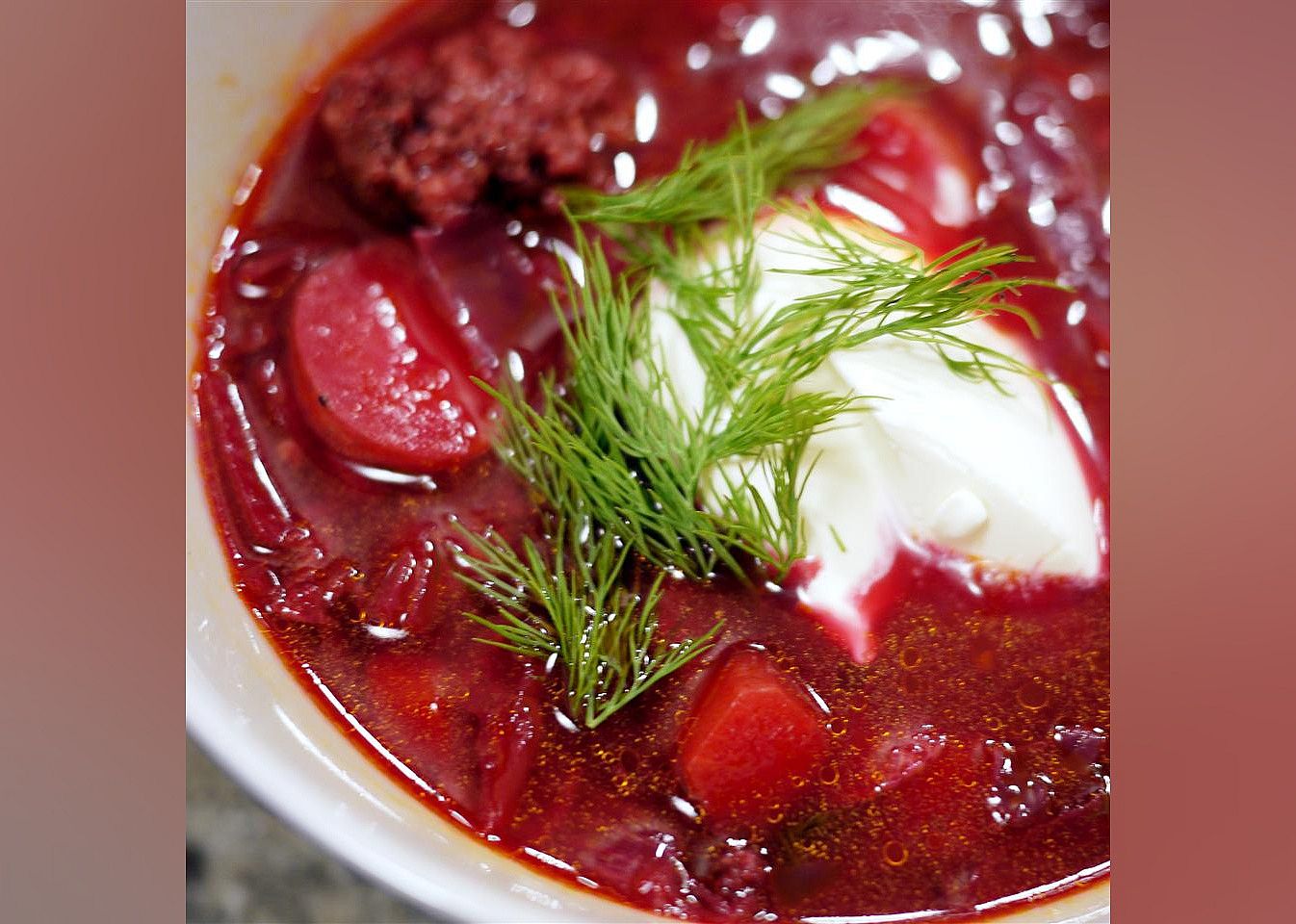 Ukrainian Red Borscht Soup