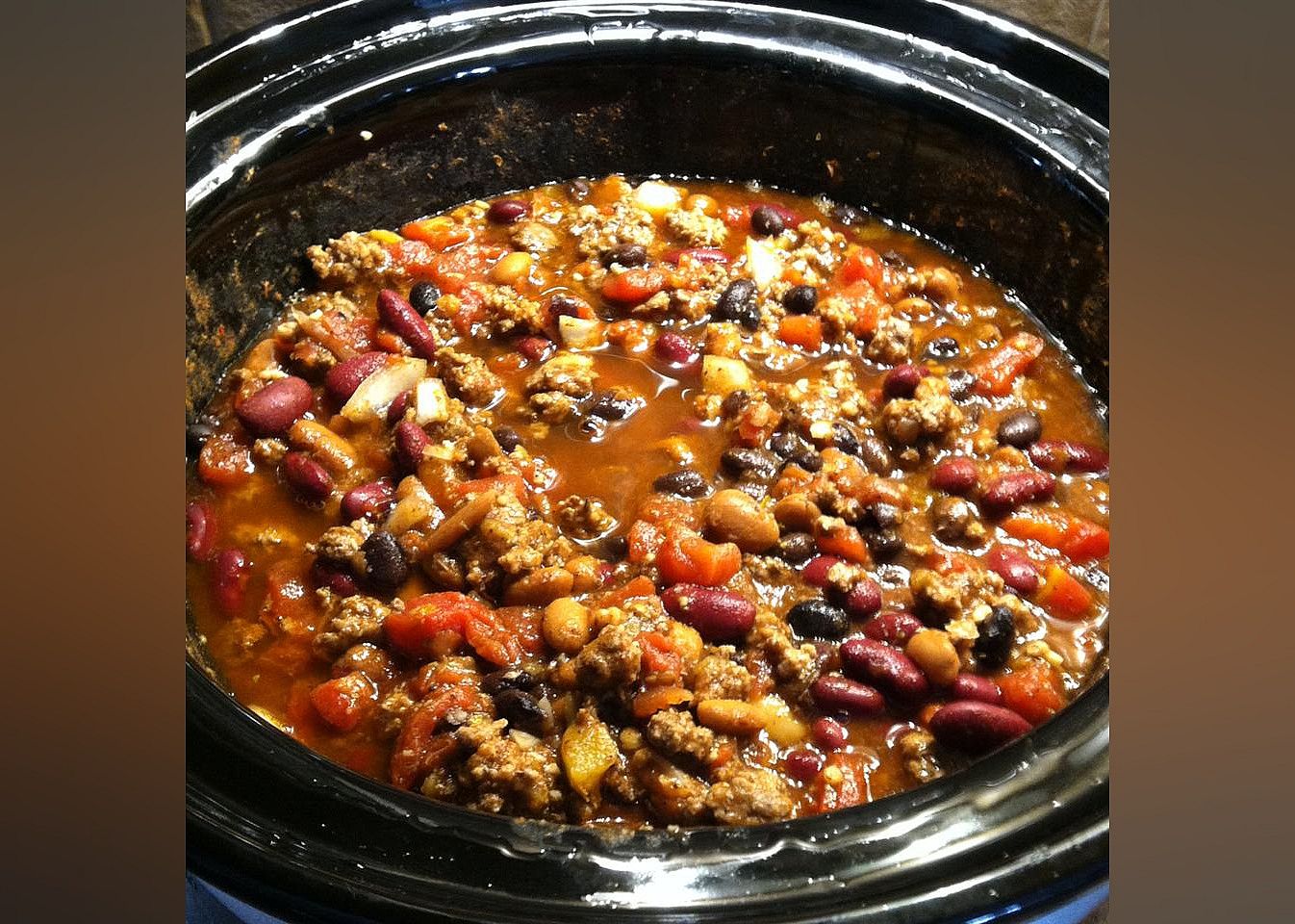 Slow Cooker 3-Bean Chili