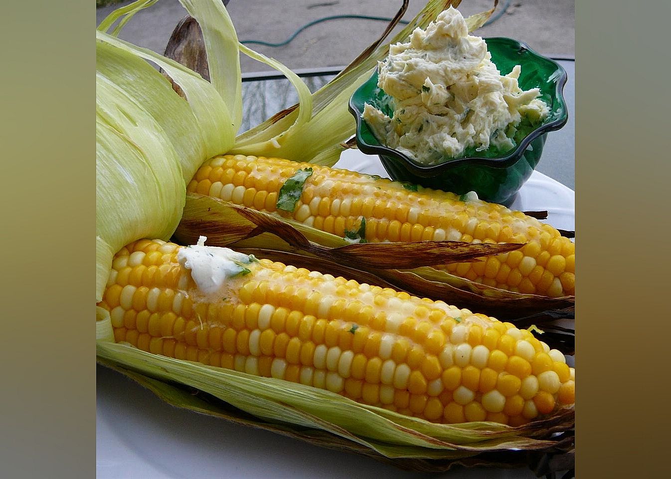 Grilled Corn with Cilantro Lime Butter