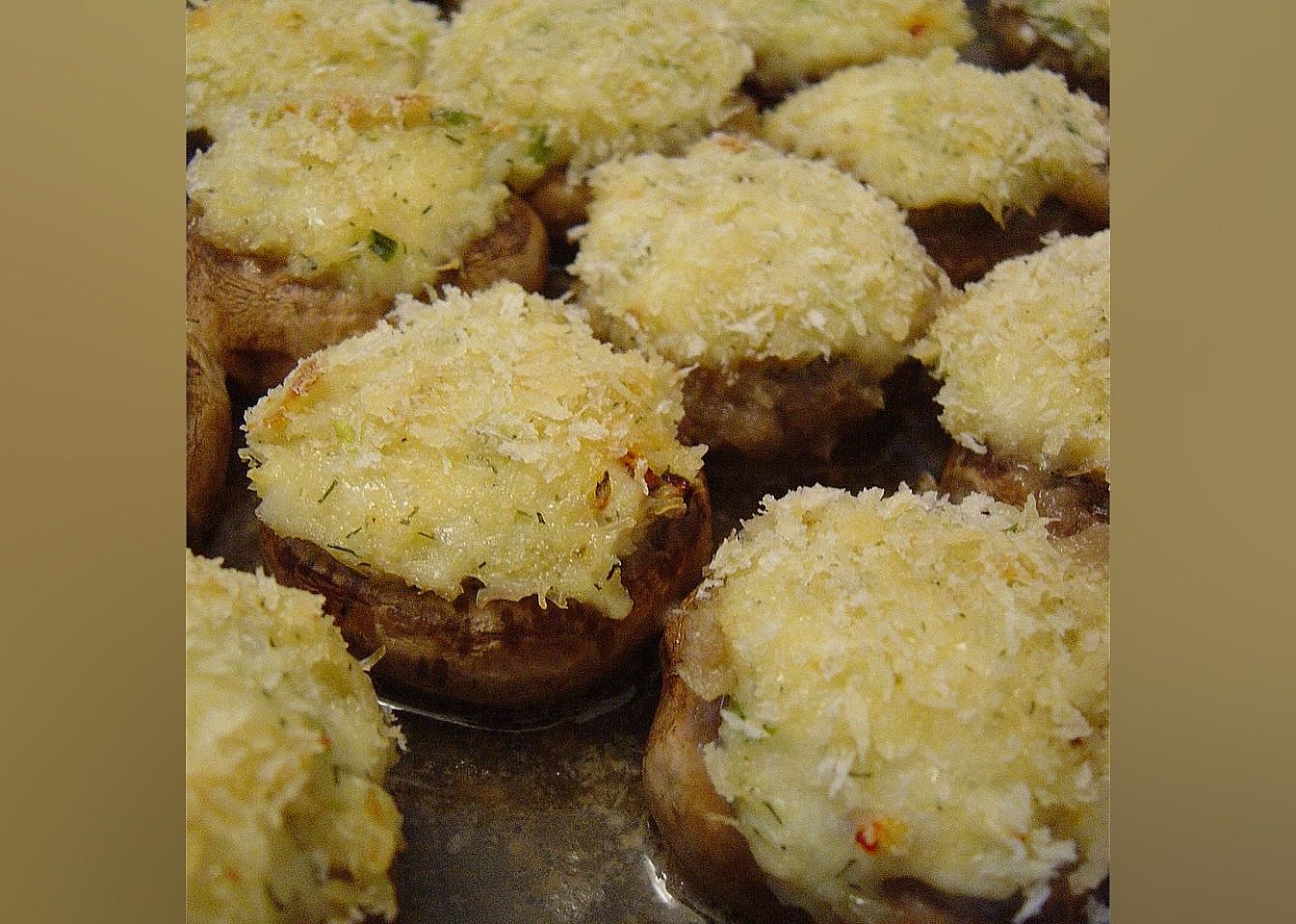 Savory Crab Stuffed Mushrooms