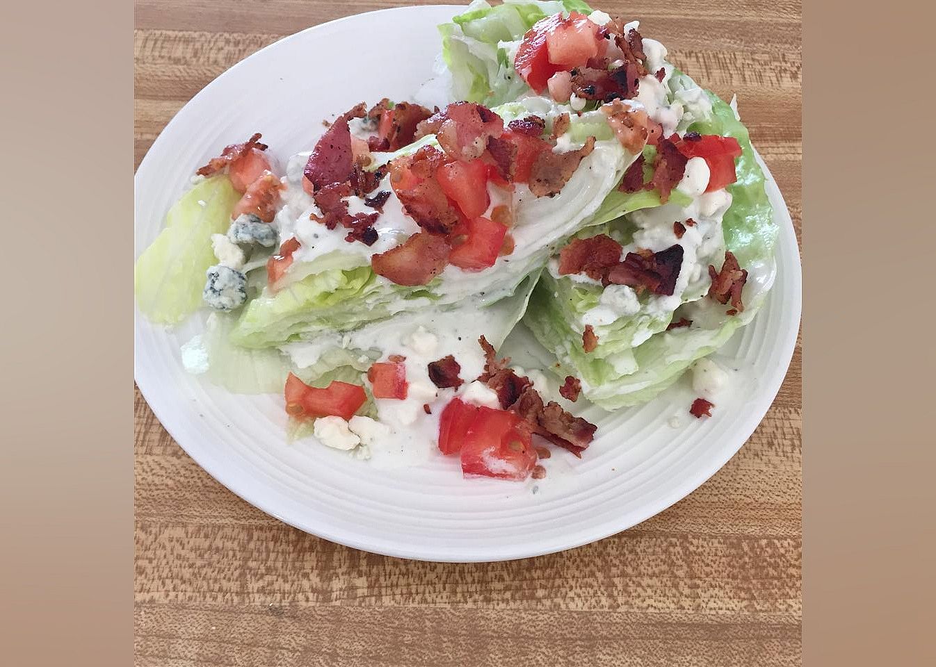 Wedge Salad with Elegant Blue Cheese Dressing