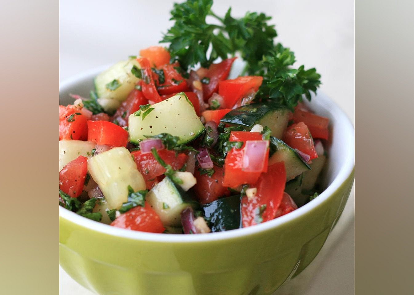 Israeli Tomato and Cucumber Salad
