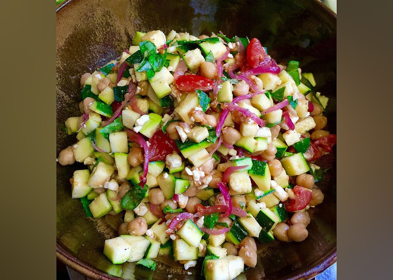 Mediterranean Zucchini and Chickpea Salad