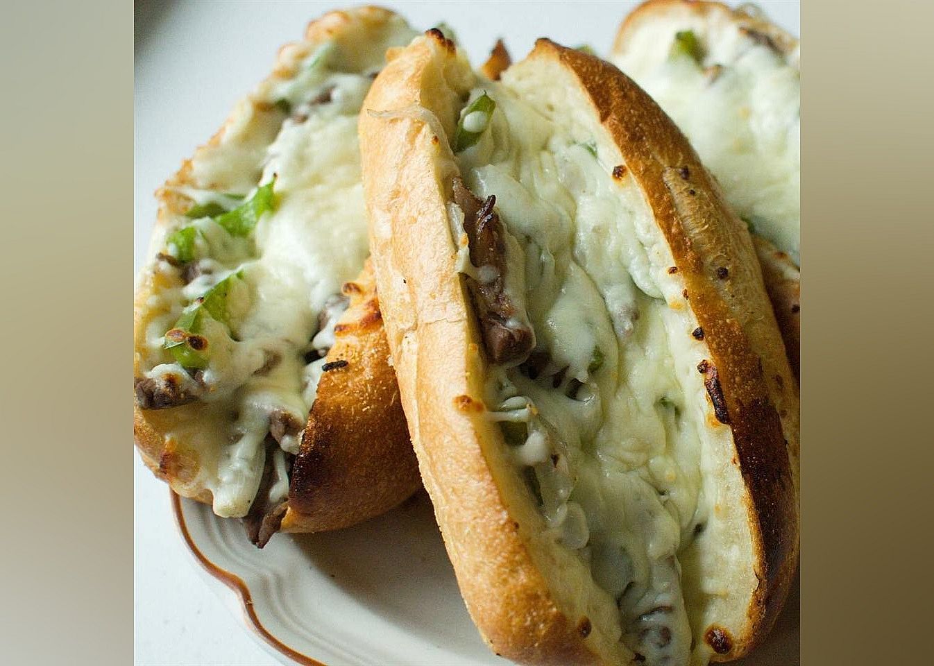 Philly Cheesesteak Sandwich with Garlic Mayo