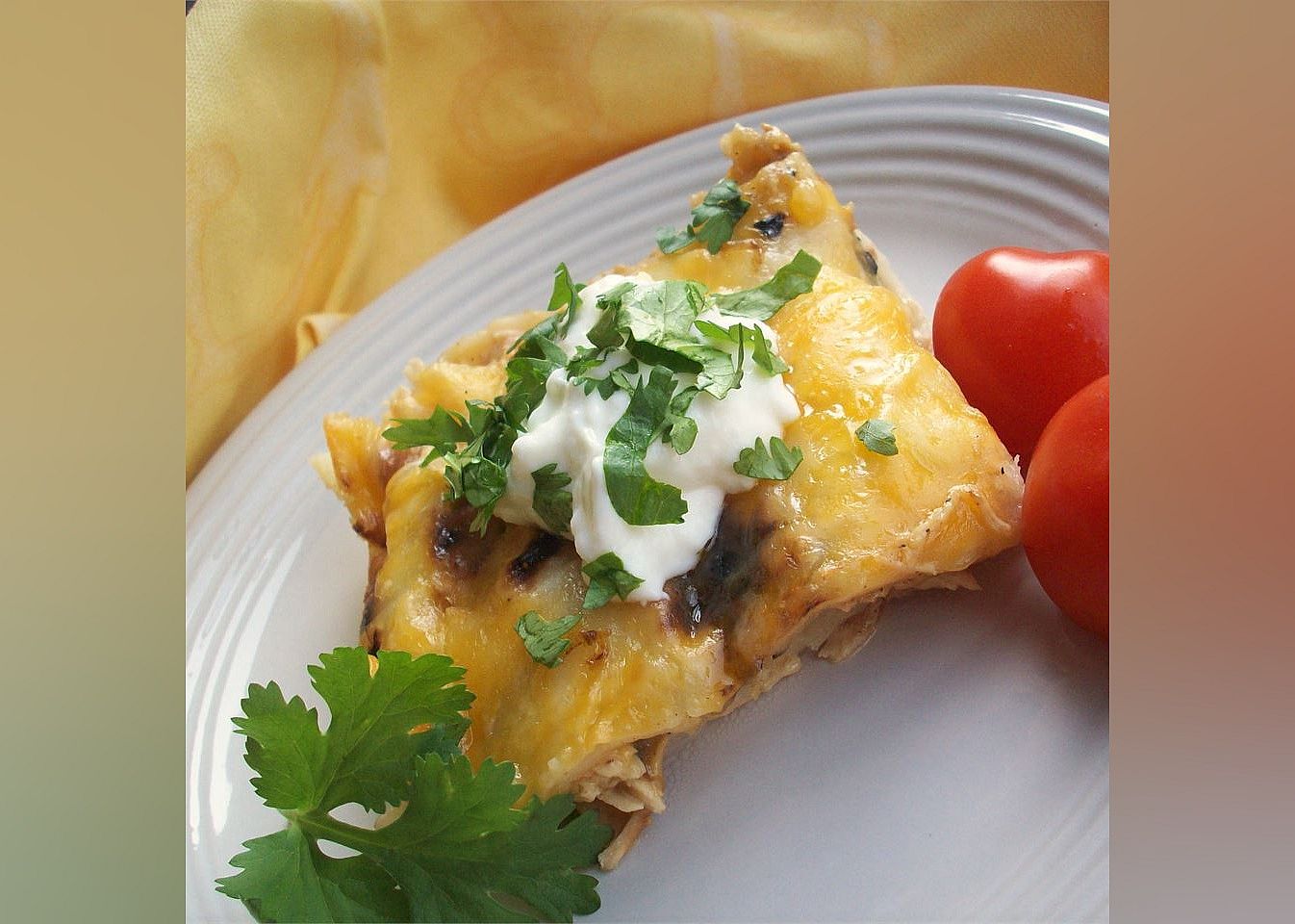 Quick and Easy Green Chile Chicken Enchilada Casserole