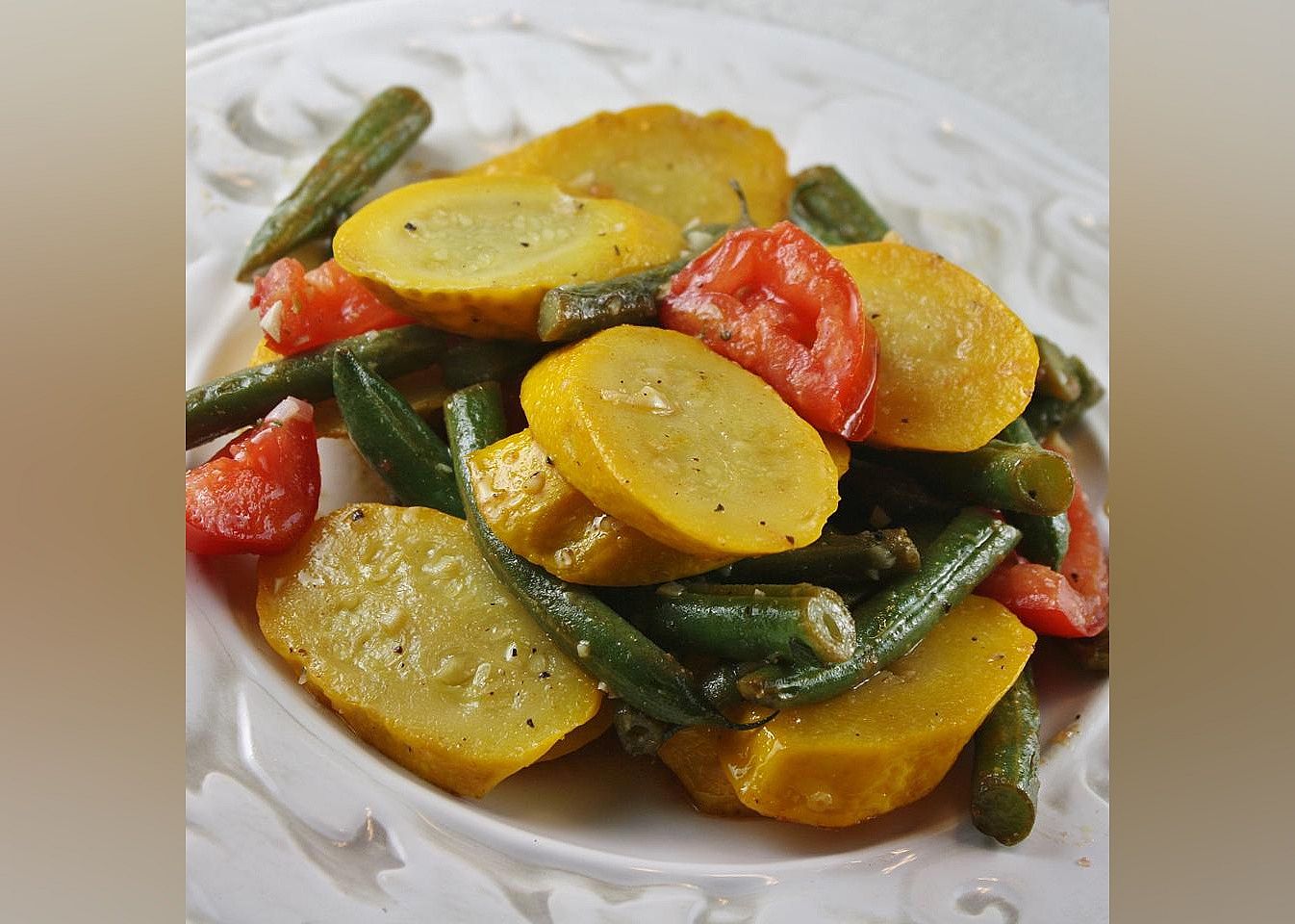 Squash and Green Bean Saute Side Dish