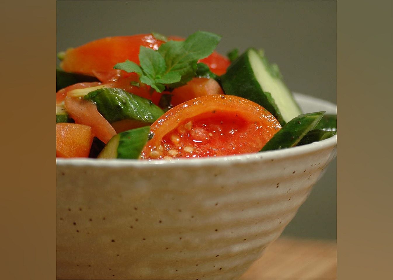 Tomato Cucumber Salad with Mint