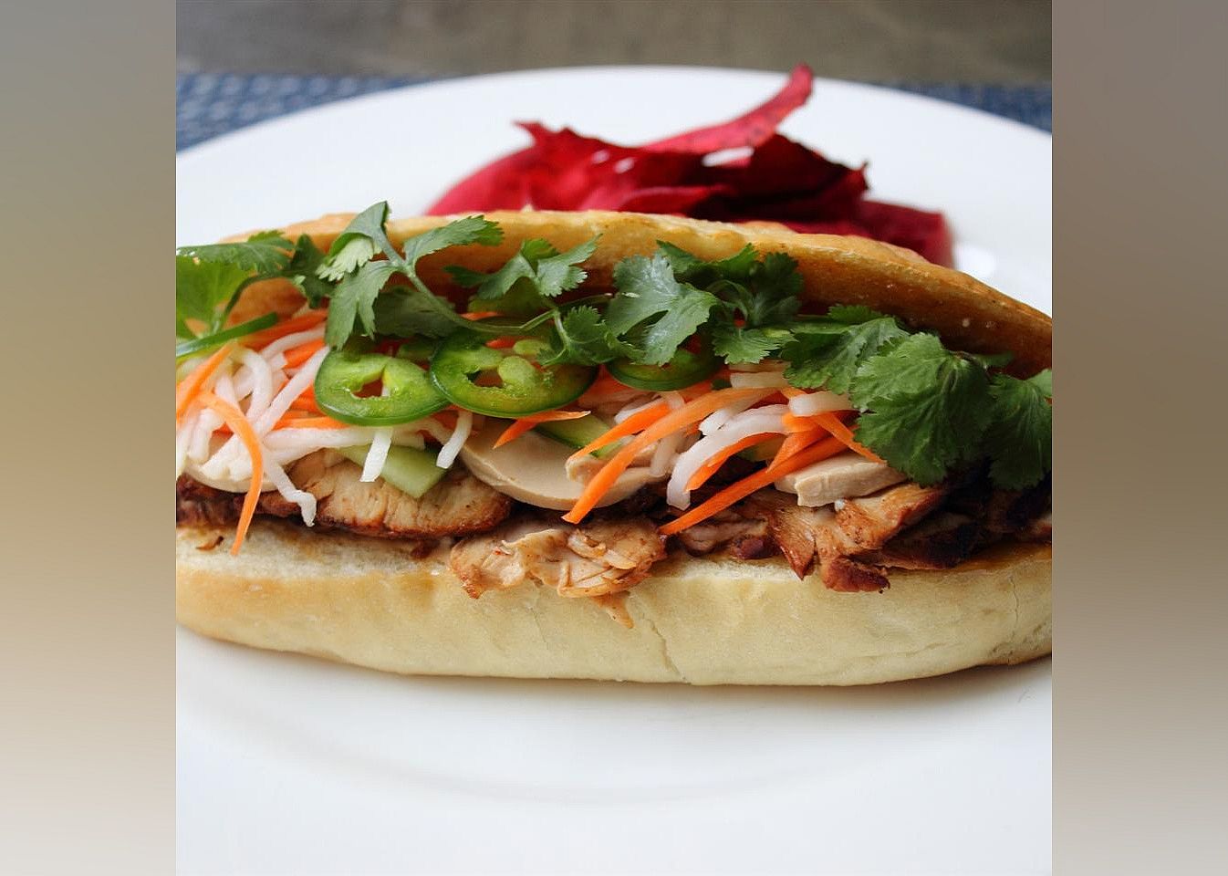 Roasted Pork Banh Mi (Vietnamese Sandwich)