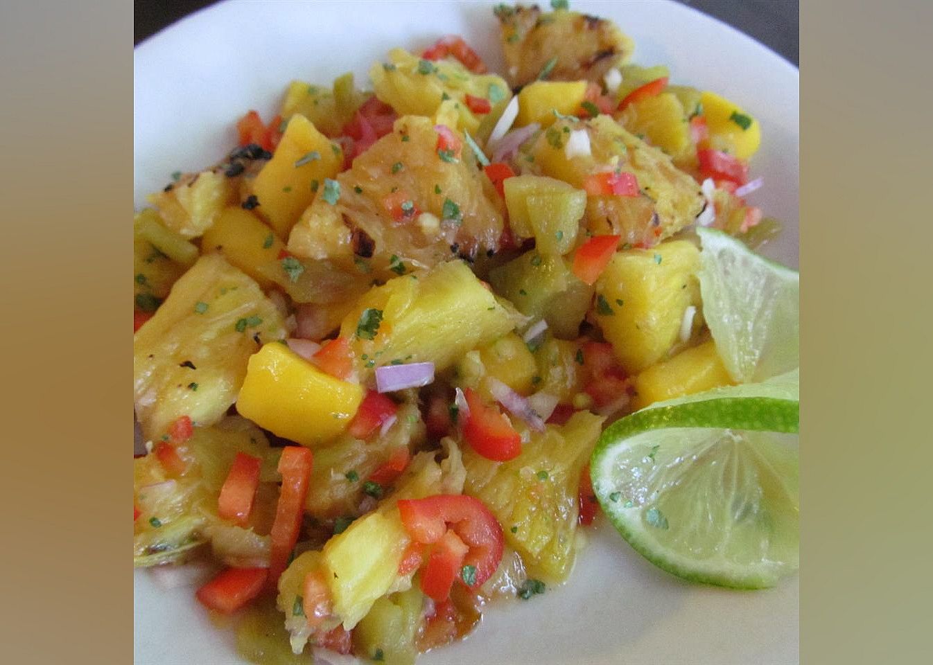 Grilled Pineapple Mango Salsa