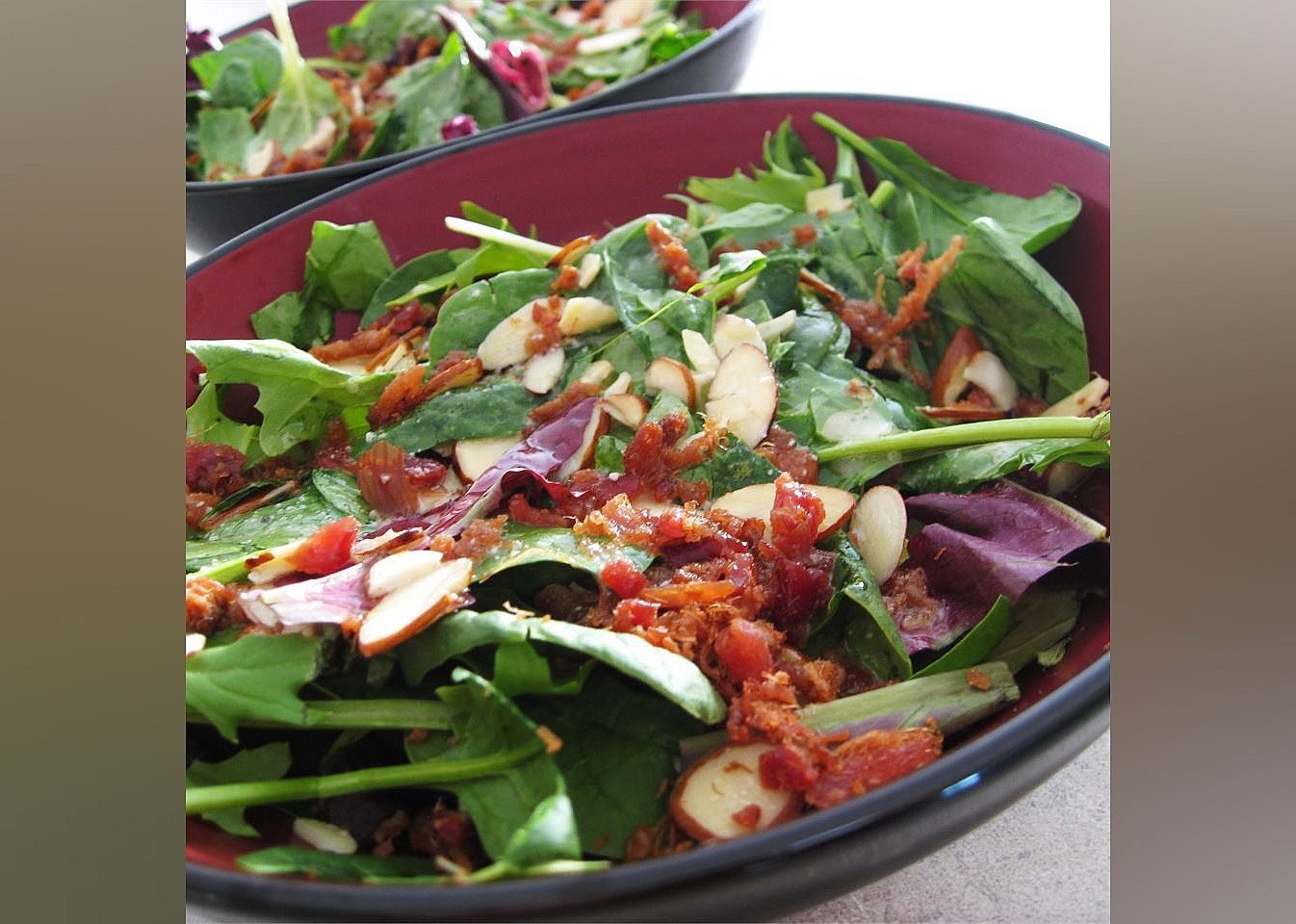 Baby Greens with a Warm Gorgonzola Dressing