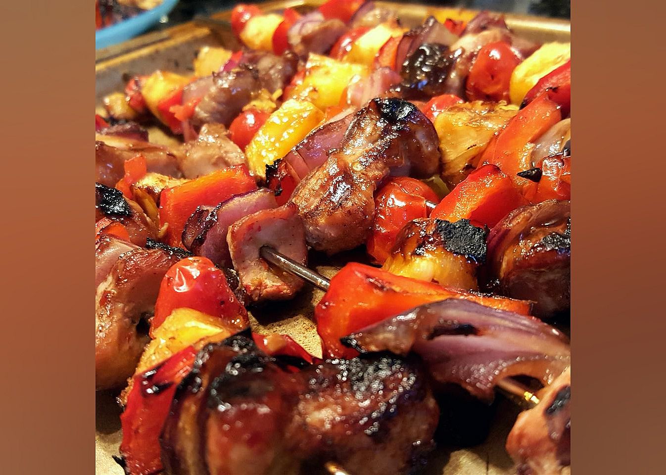 BBQ Teriyaki Pork Kabobs