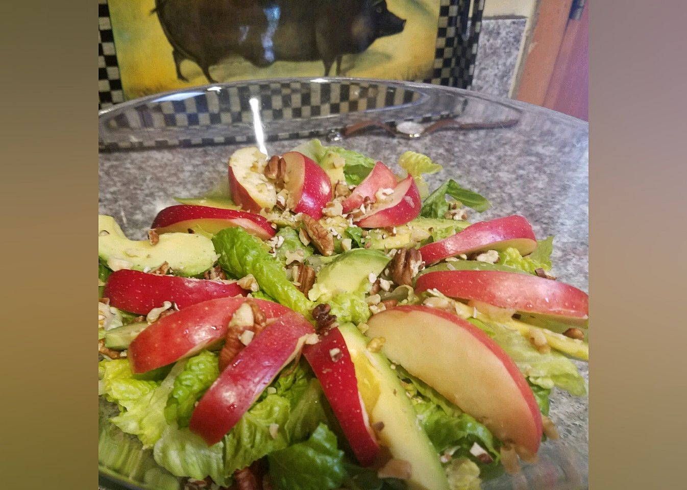 Romaine With Apple, Pecans and Blue Cheese