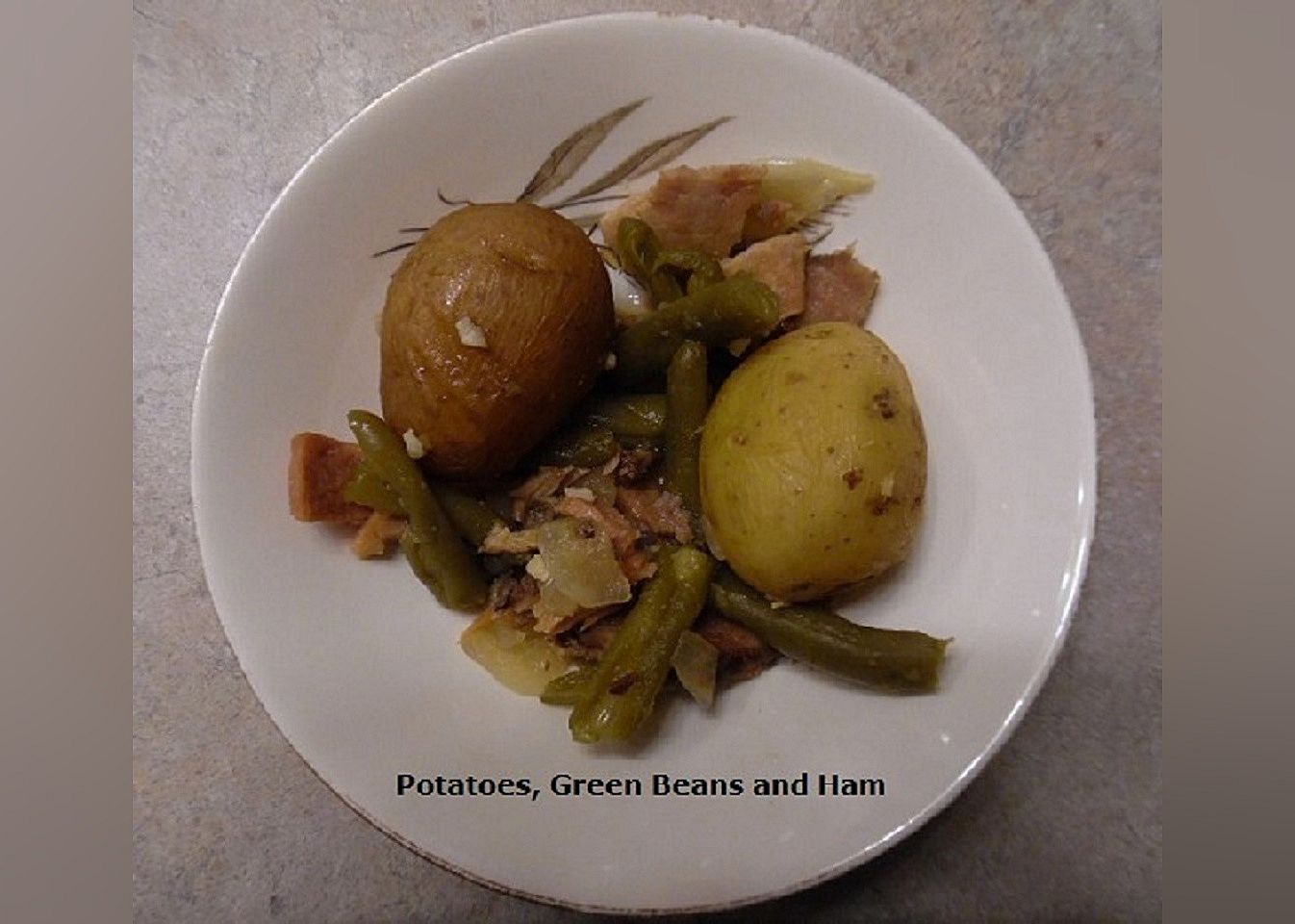 Slow Cooker Green Beans, Ham and Potatoes