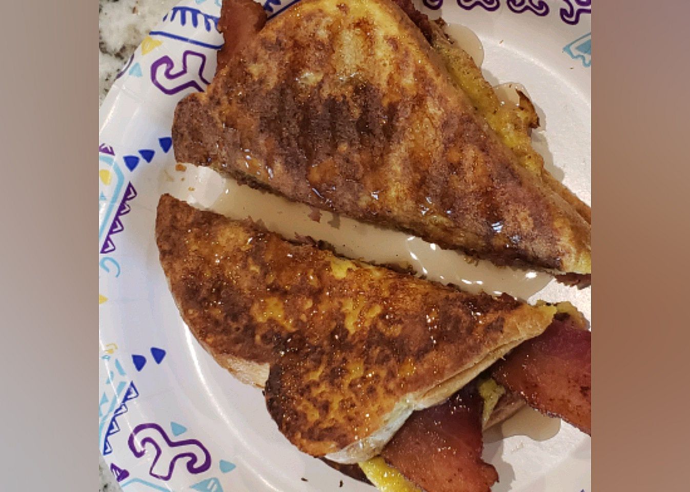 French Egg and Bacon Sandwich