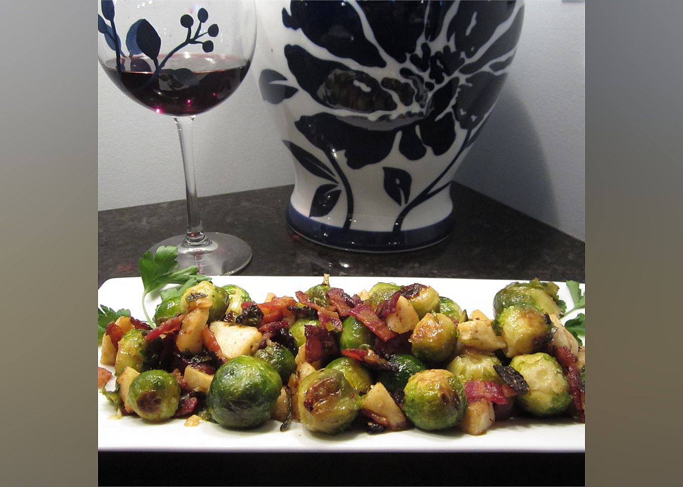 Roasted Apples and Brussels Sprouts