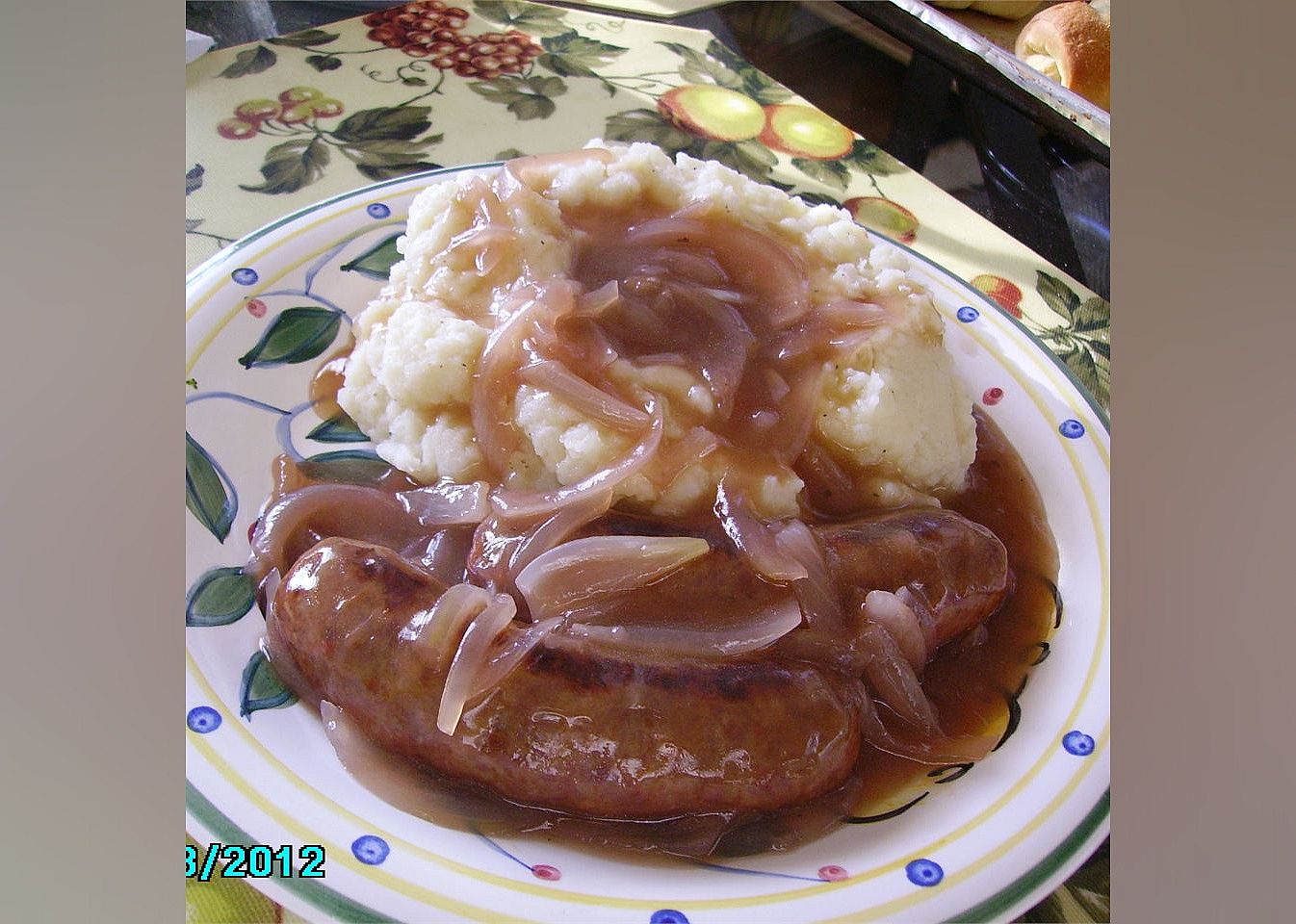 True Bangers and Mash with Onion Gravy