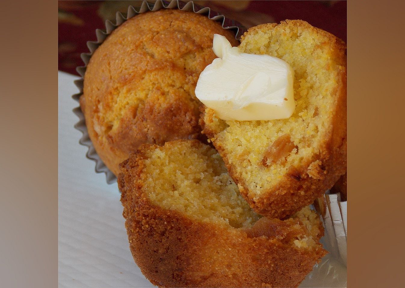 Brown Butter Pineapple Corn Muffins