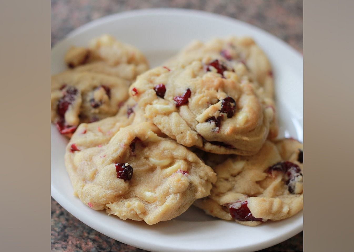 White Chocolate and Cranberry Cookies