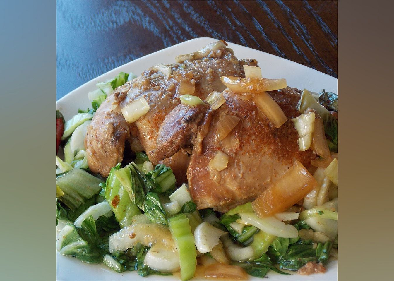 Slow Cooker Adobo Chicken with Bok Choy