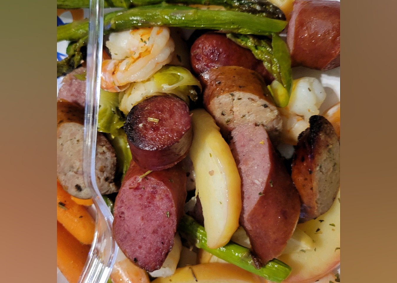 Sheet Pan Smoked Sausage, Apple, and Root Veggie Dinner
