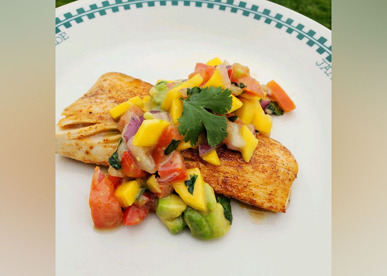 Healthy Fish Tacos with Mango Salsa