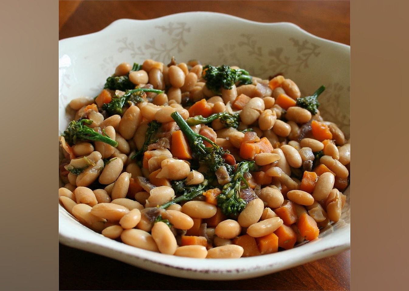 Maple Cannellini Bean Salad with Baby Broccoli and Butternut Squash