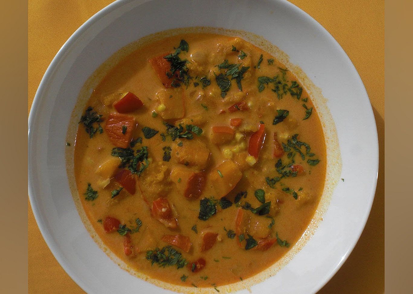 Vegan Pumpkin Soup with Coconut Milk