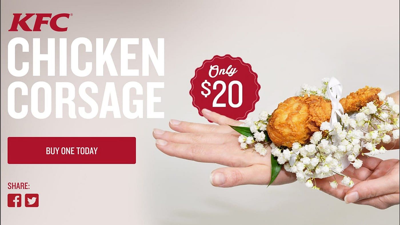 Promo image for the KFC Chicken Corsage