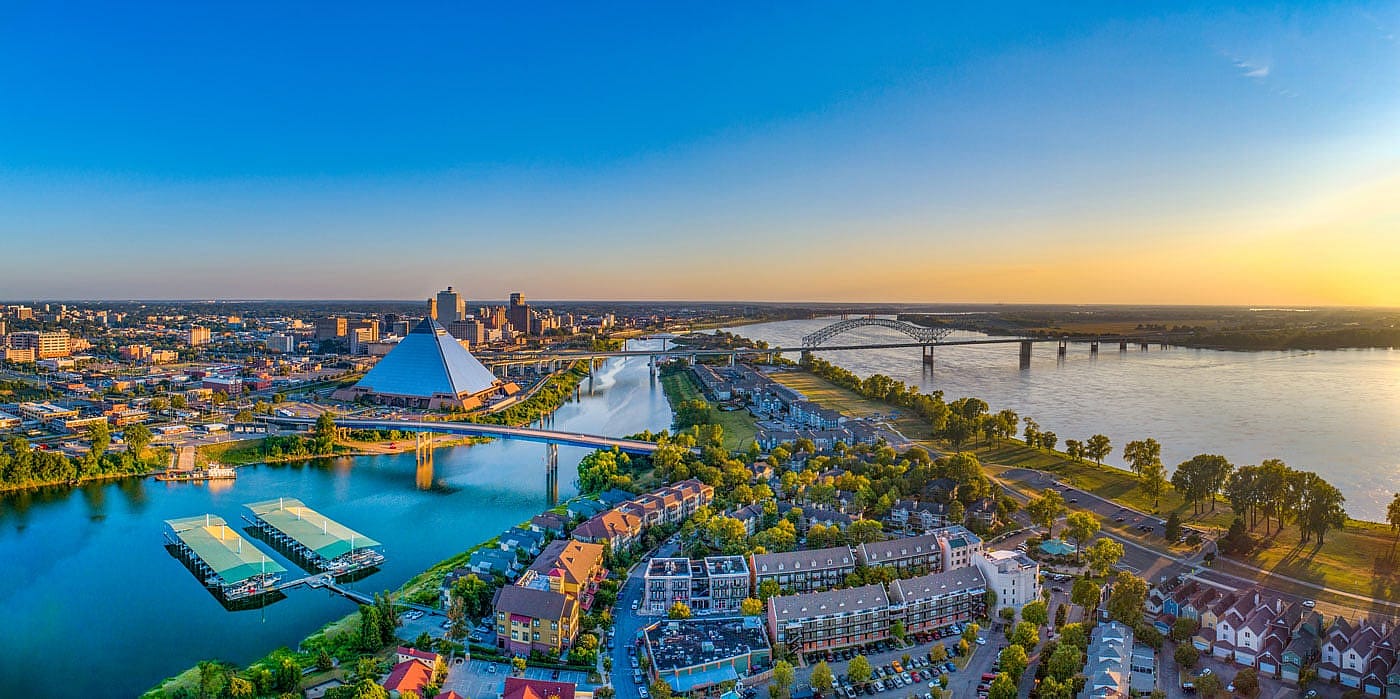 A photo of downtown Memphis.